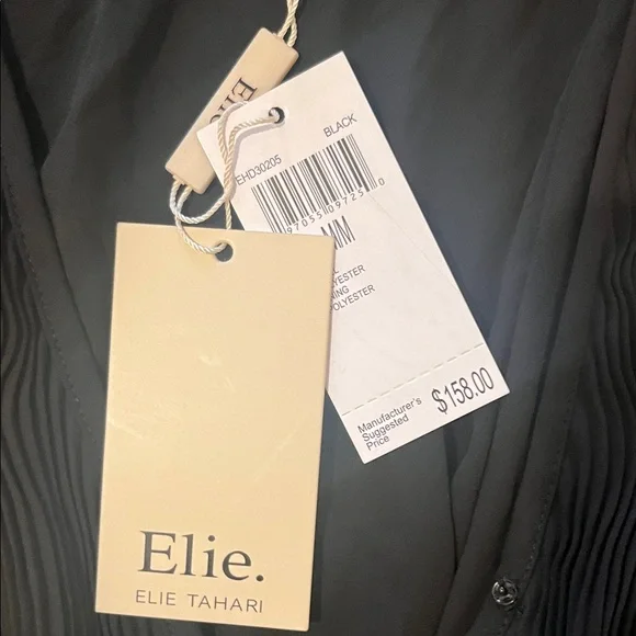 New Elie Tahari Black Maxi Dress size M - Picture 10 of 13